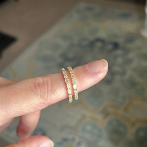 PAJ cz gold overlay rings
